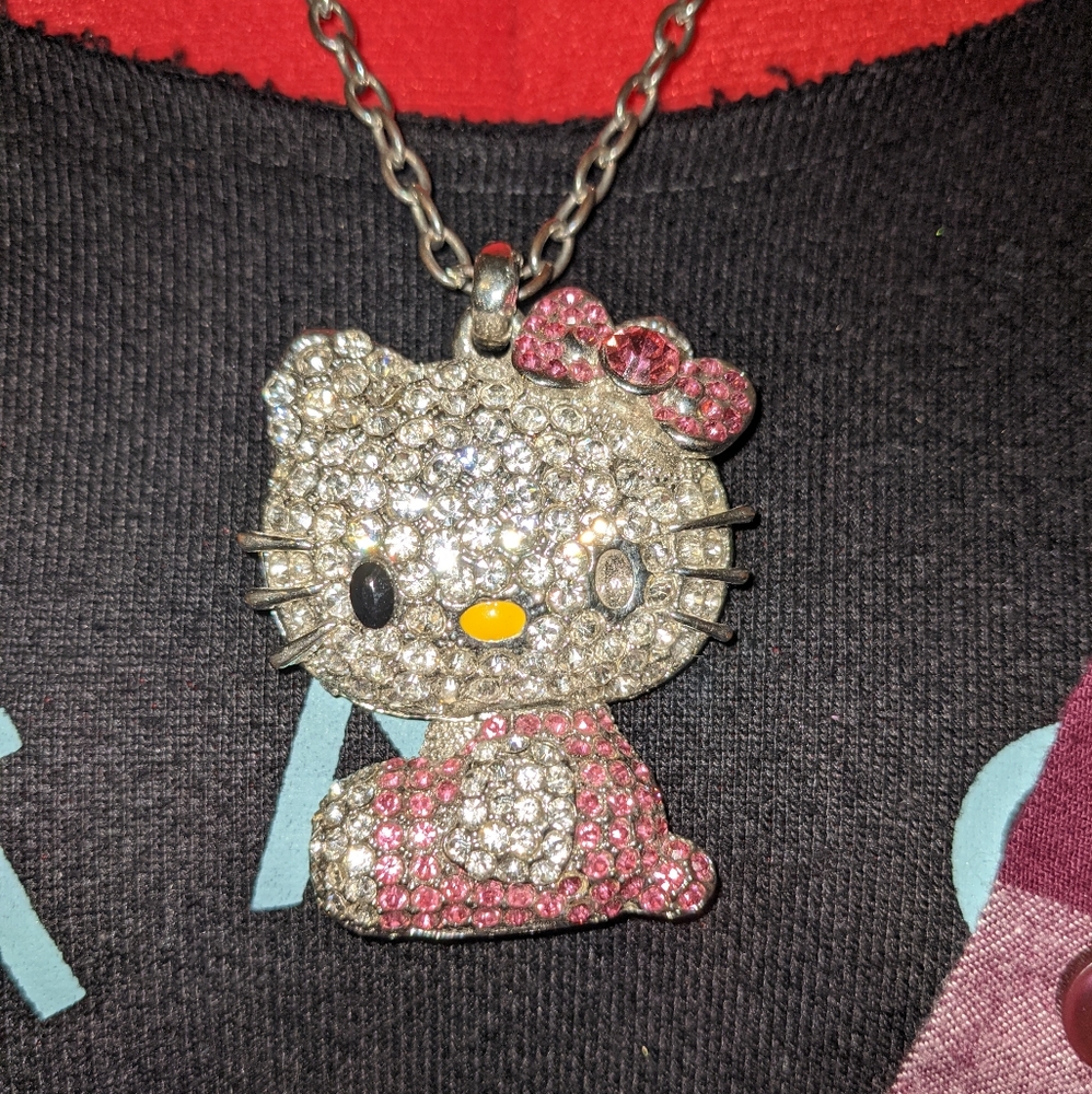 Rhinestone Hello Kitty Necklace